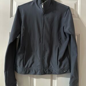 Nike Women’s Grey Blue Dri Fit Full Zip Jacket.‎ Size 12-14.